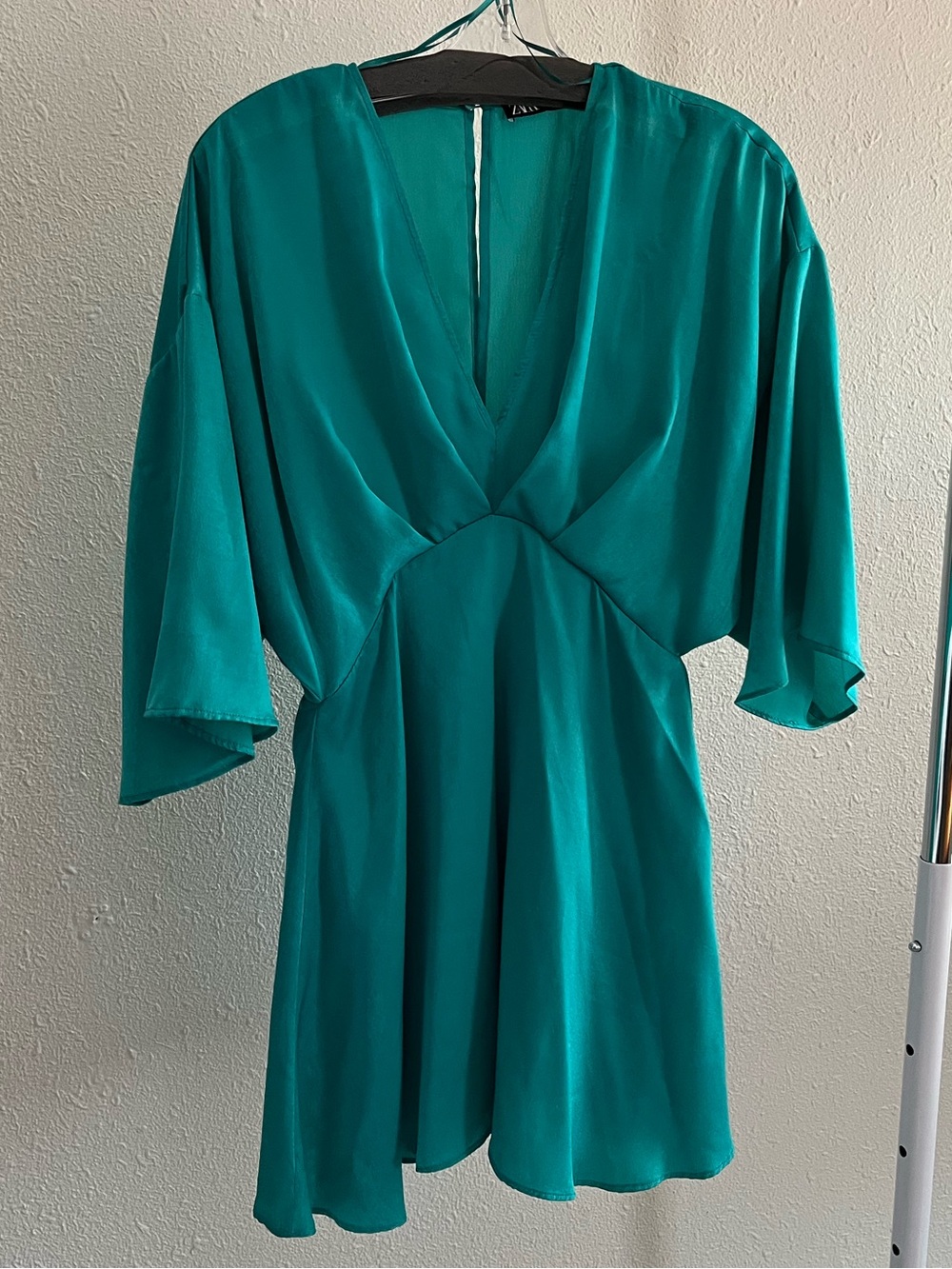 Zara Flowy Satin Effect Mini Dress NWOT